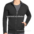 210A Men's full zip-up jacket without hood merino wool